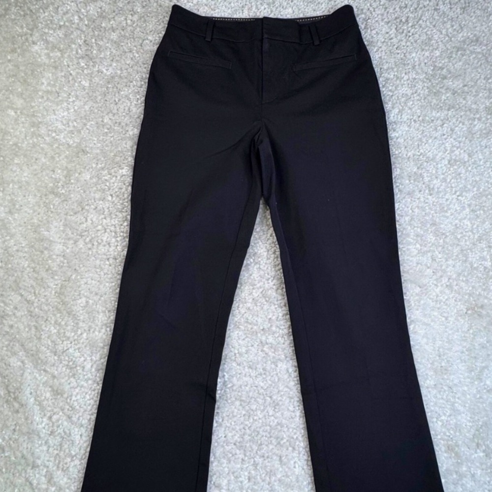Anthropologie Maeve Straight Leg Ankle Trouser Pant Black Womens 4
